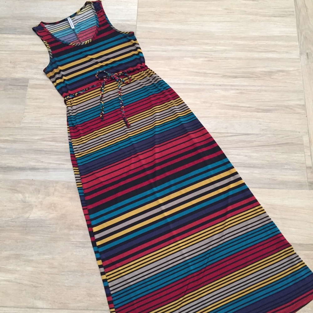 Striped Maxi Dress Size Small